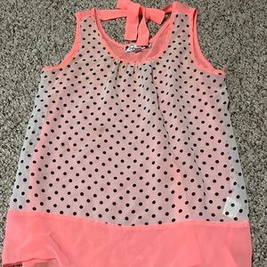see through tank top salmon colored Brand speechless size medium in womens